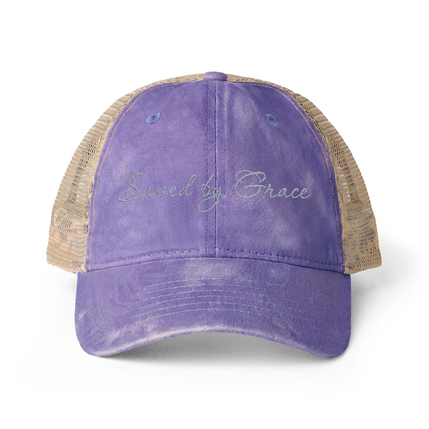Saved by Grace Women's Washed Mesh-Back Cap
