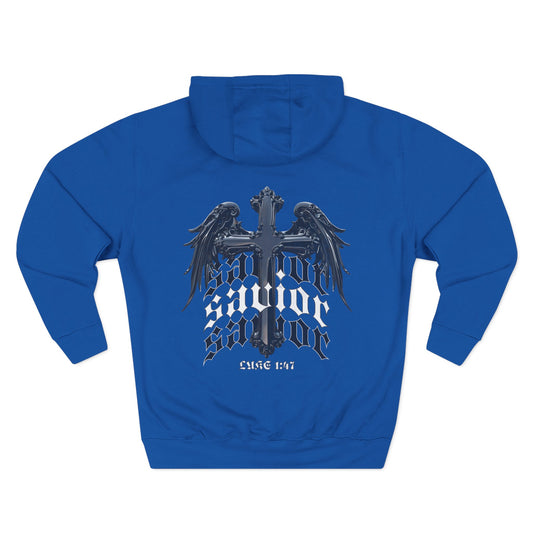 Luke 1:47 Savior Three-Panel Fleece Hoodie