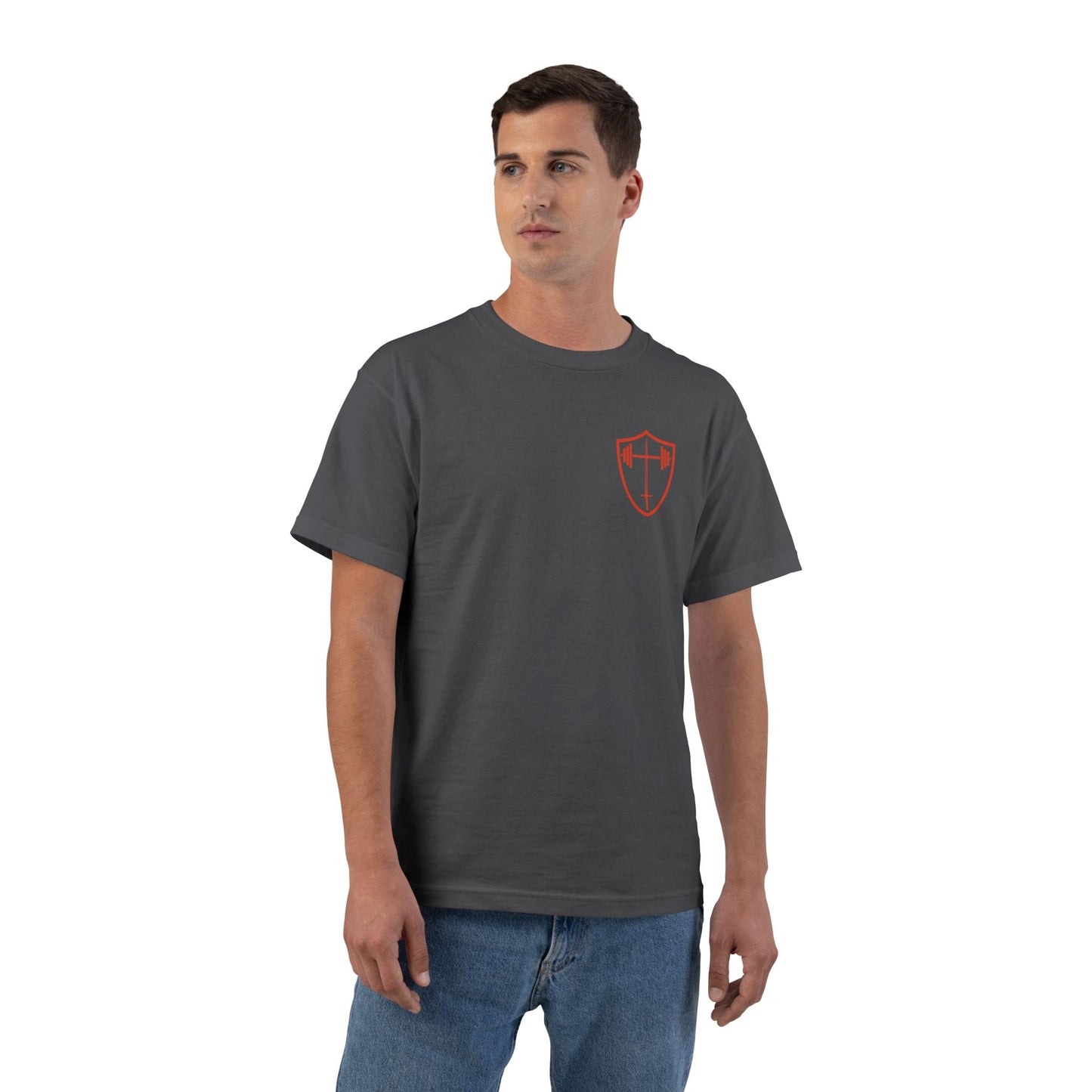 Unshakeable Psalm 27:1 Lighthouse T-Shirt — Christian Faith Graphic Tee