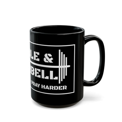 Bible & Barbell Black and White Coffee Mug