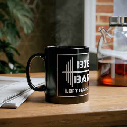 Bible & Barbell Black and White Coffee Mug