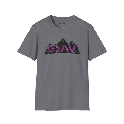 God Is Greater Mountain Vibes Unisex Softstyle T-Shirt