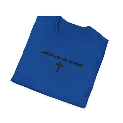 Jesus Is King T‑Shirt — Minimal Christian Cross Faith Tee