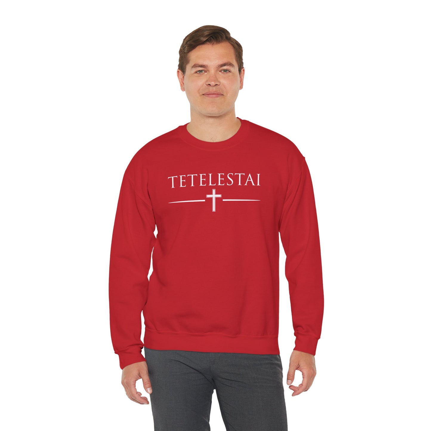 TETELESTAI - "It Is Finished" - Cross Crewneck Sweatshirt