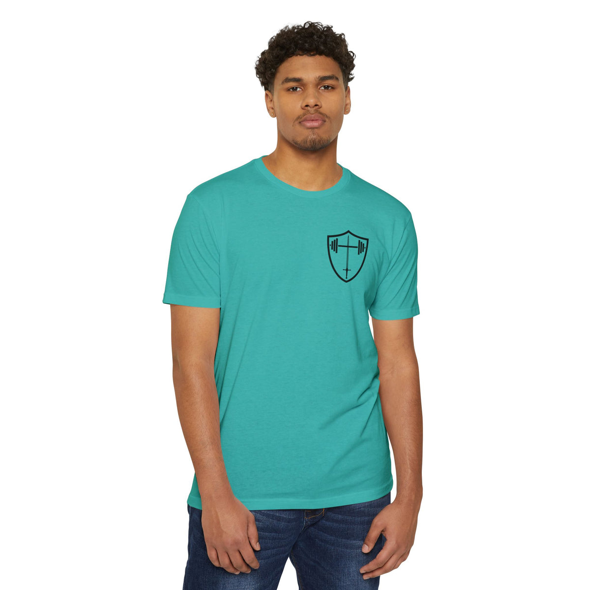 Christian Gym T-Shirt — "Lift Hard Pray Harder" Athletic Faith Tee