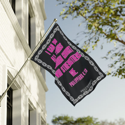'I Can Do All Things' - Philippians 4:13 Pink Gym Flag