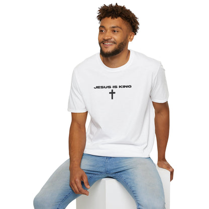 Jesus Is King T‑Shirt — Minimal Christian Cross Faith Tee
