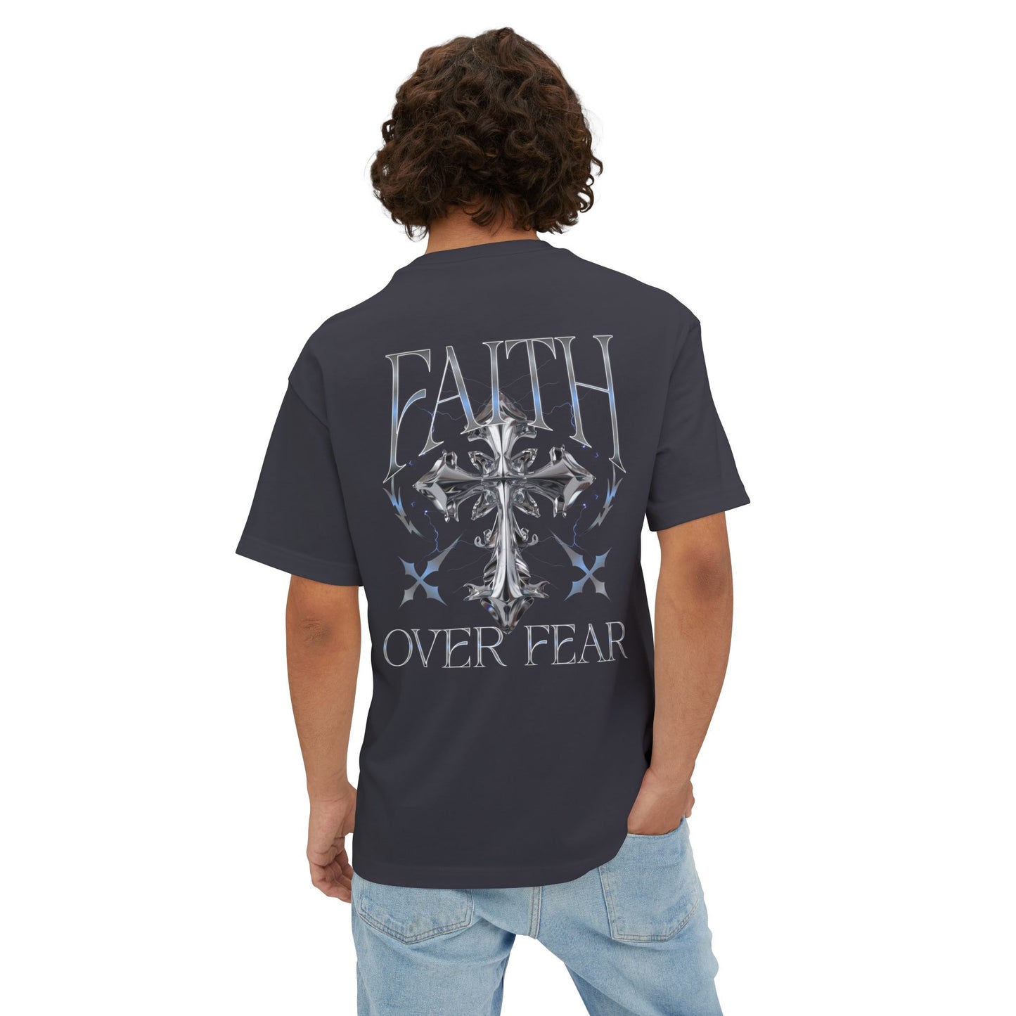 Faith Over Fear Tee — Christian Cross Graphic Shirt