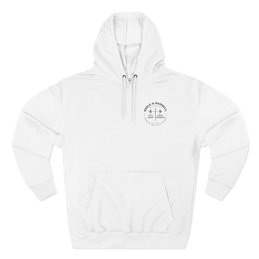 Bible & Barbell Logo Fleece Hoodie | Fitness Gift | Gym Apparel | Christian Hoodie | Workout Wear