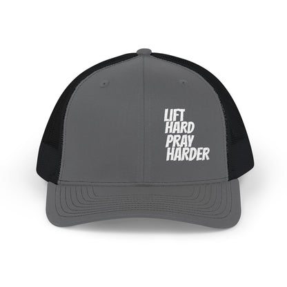 LIFT HARD PRAY HARDER Snapback Trucker Cap