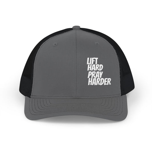 LIFT HARD PRAY HARDER Snapback Trucker Cap