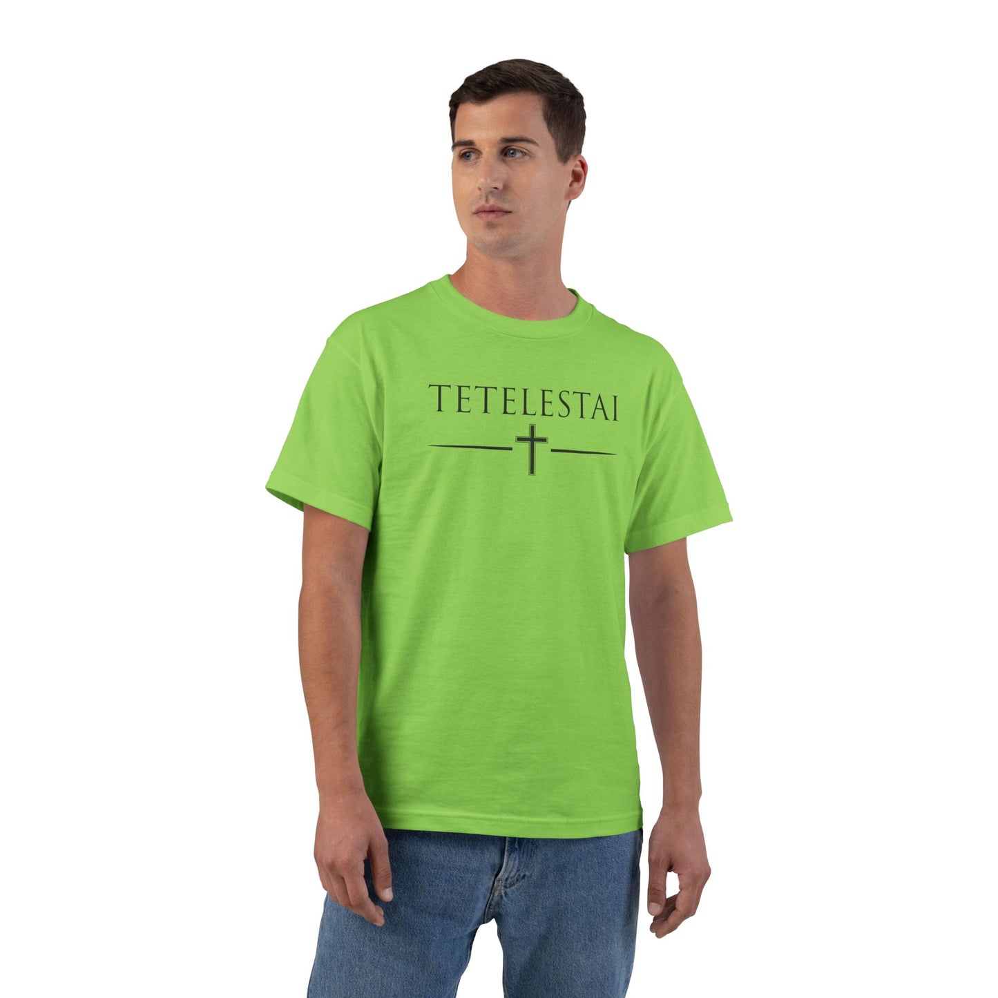 TETELESTAI - "It Is Finished" - Cross Minimalist Christian Tee