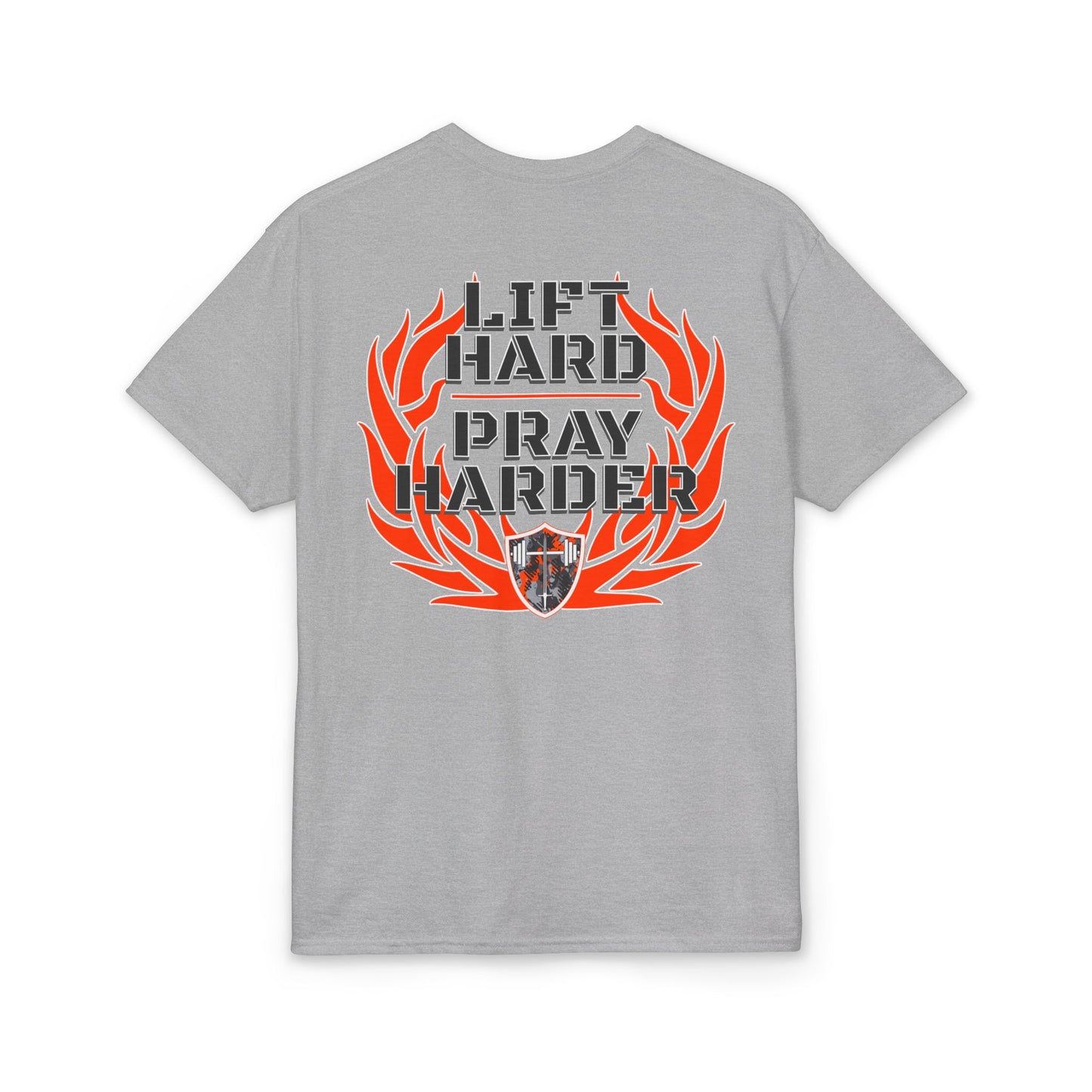 Lift Hard - Pray Harder T-Shirt — Fitness & Faith Motivational Tee