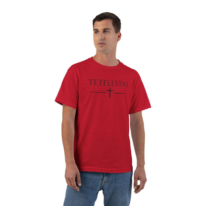 TETELESTAI - "It Is Finished" - Cross Minimalist Christian Tee