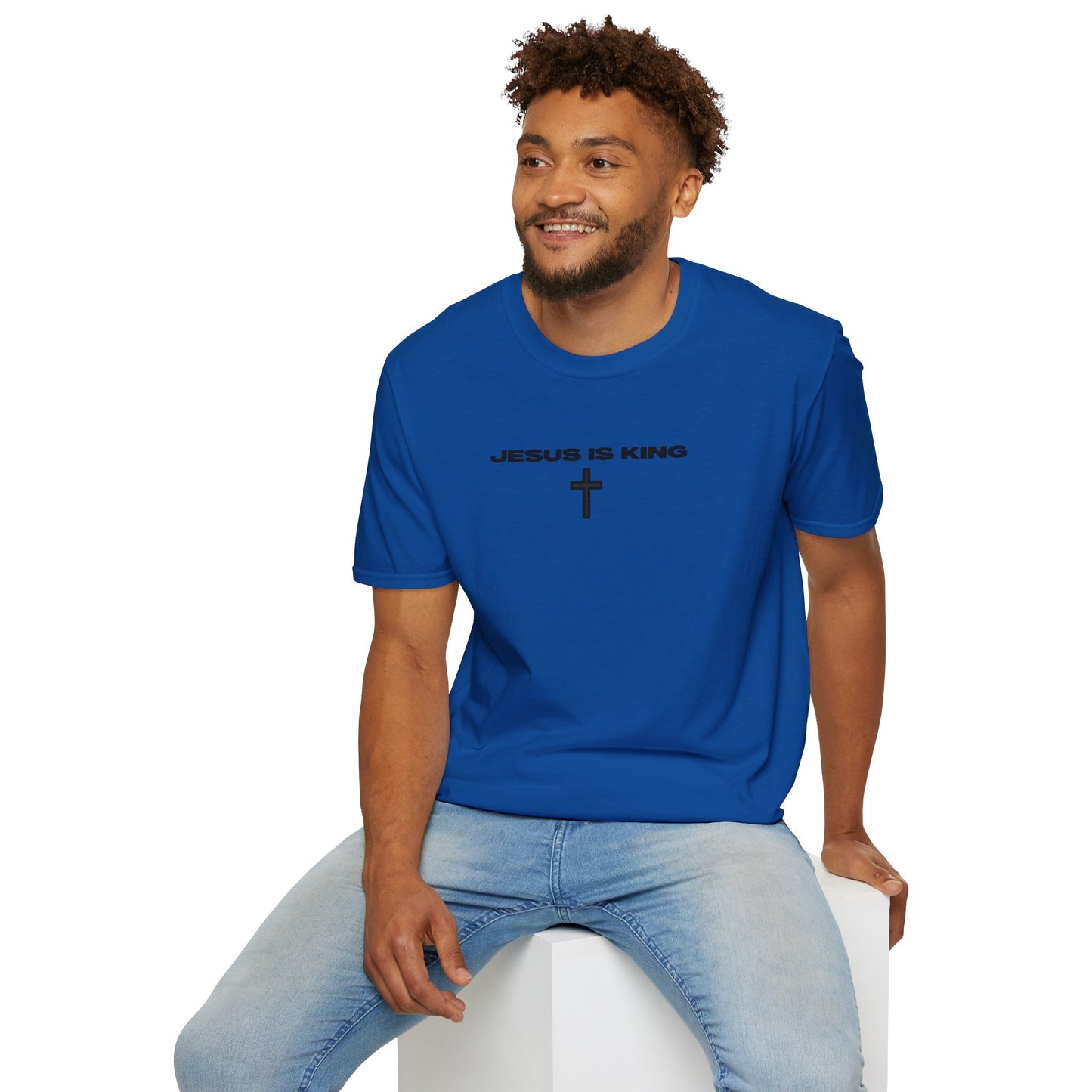 Jesus Is King T‑Shirt — Minimal Christian Cross Faith Tee