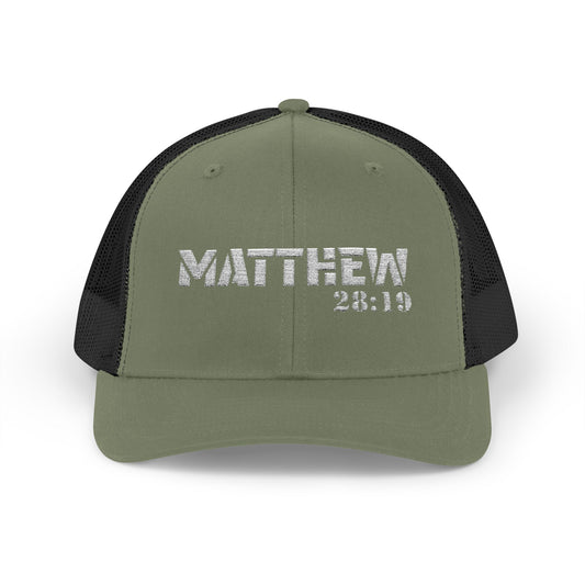 MATTHEW 28:19 Snapback Trucker Cap