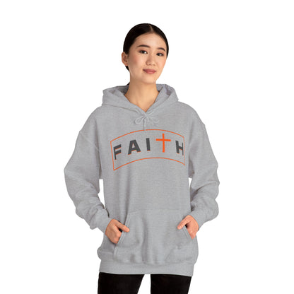 Orange Faith Cross Hoodie