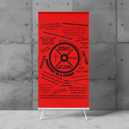 Bible & Barbell Motivational Gym Flag 36" x 60"