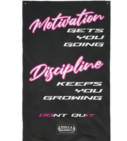 PINK Motivational Gym Flag