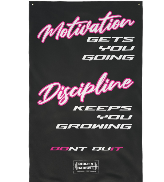PINK Motivational Gym Flag