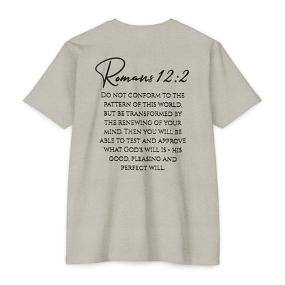 Inspirational Romans 12:2 Unisex T-Shirt, Faith-Based Apparel, Scripture Shirt