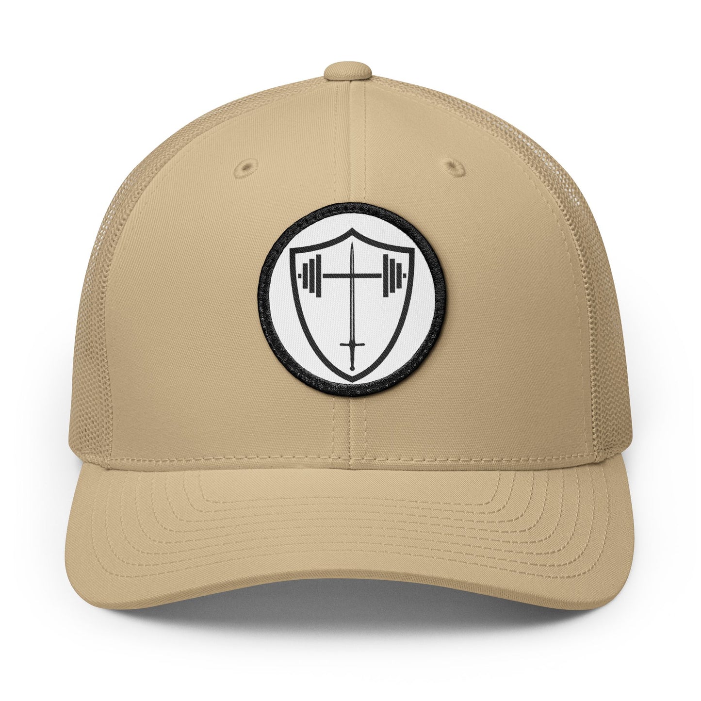 Bible & Barbell Patch Logo Trucker Cap — Embroidered Logo Patch Snapback