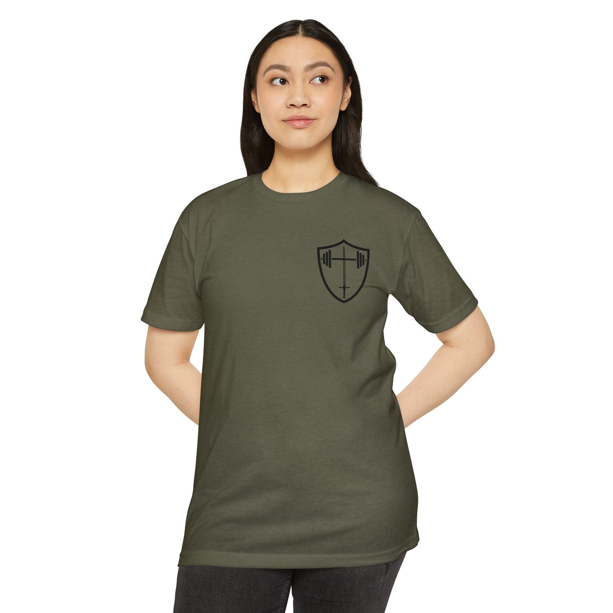 Christian Gym T-Shirt — "Lift Hard Pray Harder" Athletic Faith Tee