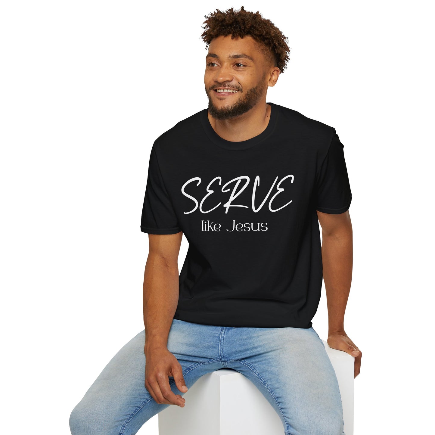 Serve Like Jesus T‑Shirt — Christian Faith Tee for Church, Volunteering & Inspirational Gifts