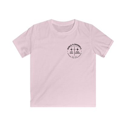 Kids Fitness Tee, Inspirational T-Shirt, Gym Kids Apparel, Motivational Youth Shirt, Great for Active Kids, Bible and Barbell Shirt