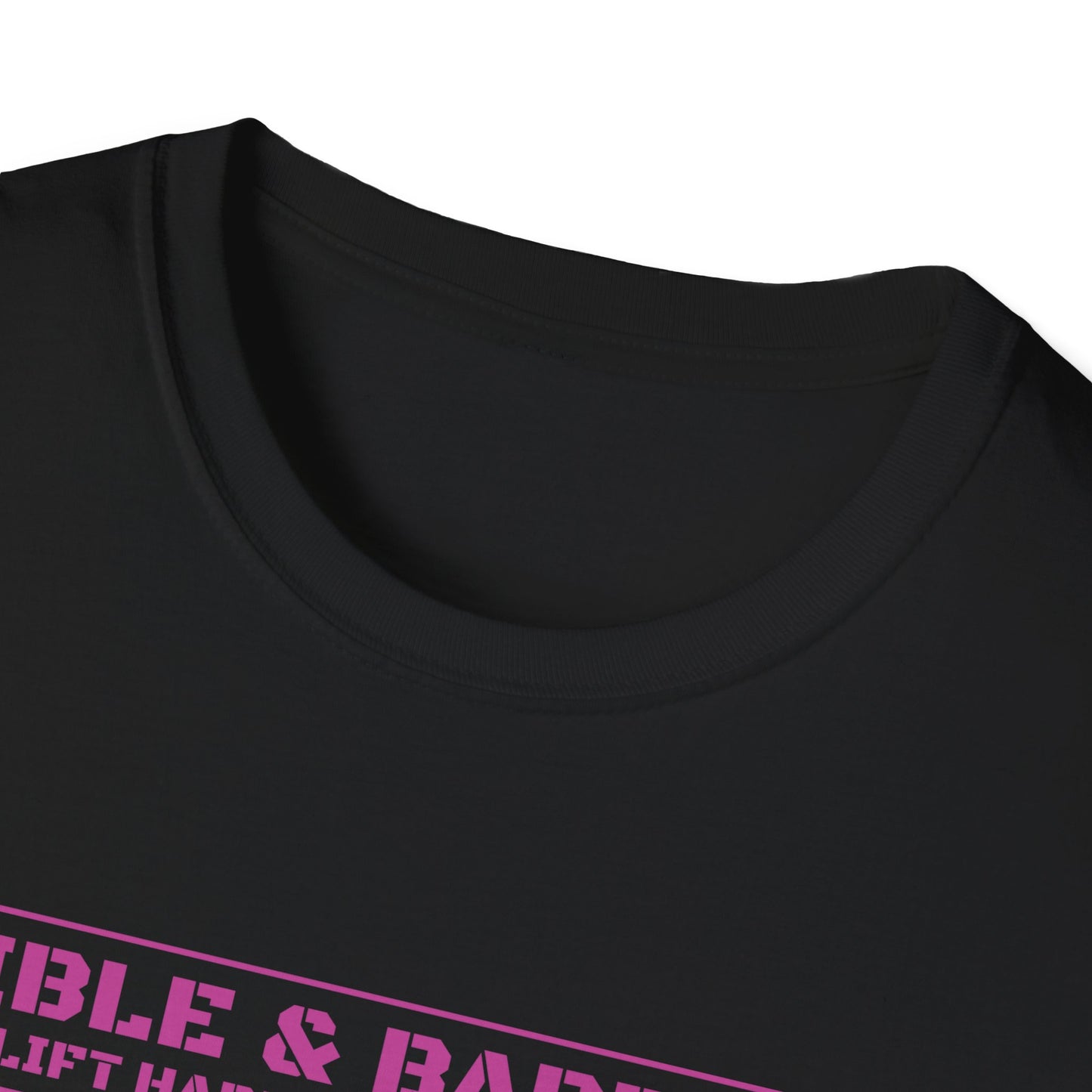 Bible & Barbell Pink Boxed Logo T-Shirt