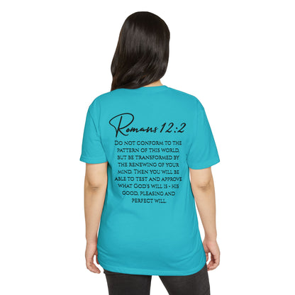 Inspirational Romans 12:2 Unisex T-Shirt, Faith-Based Apparel, Scripture Shirt
