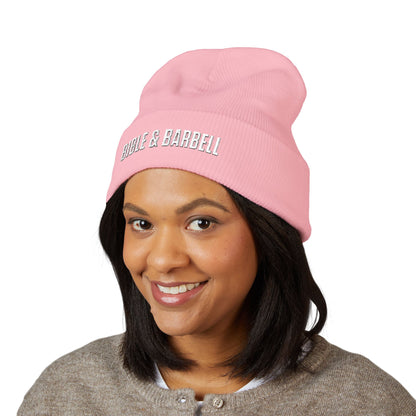 Bible & Barbell Embroidered Cuffed Beanie