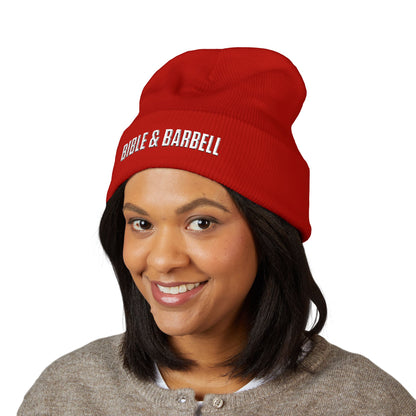 Bible & Barbell Embroidered Cuffed Beanie