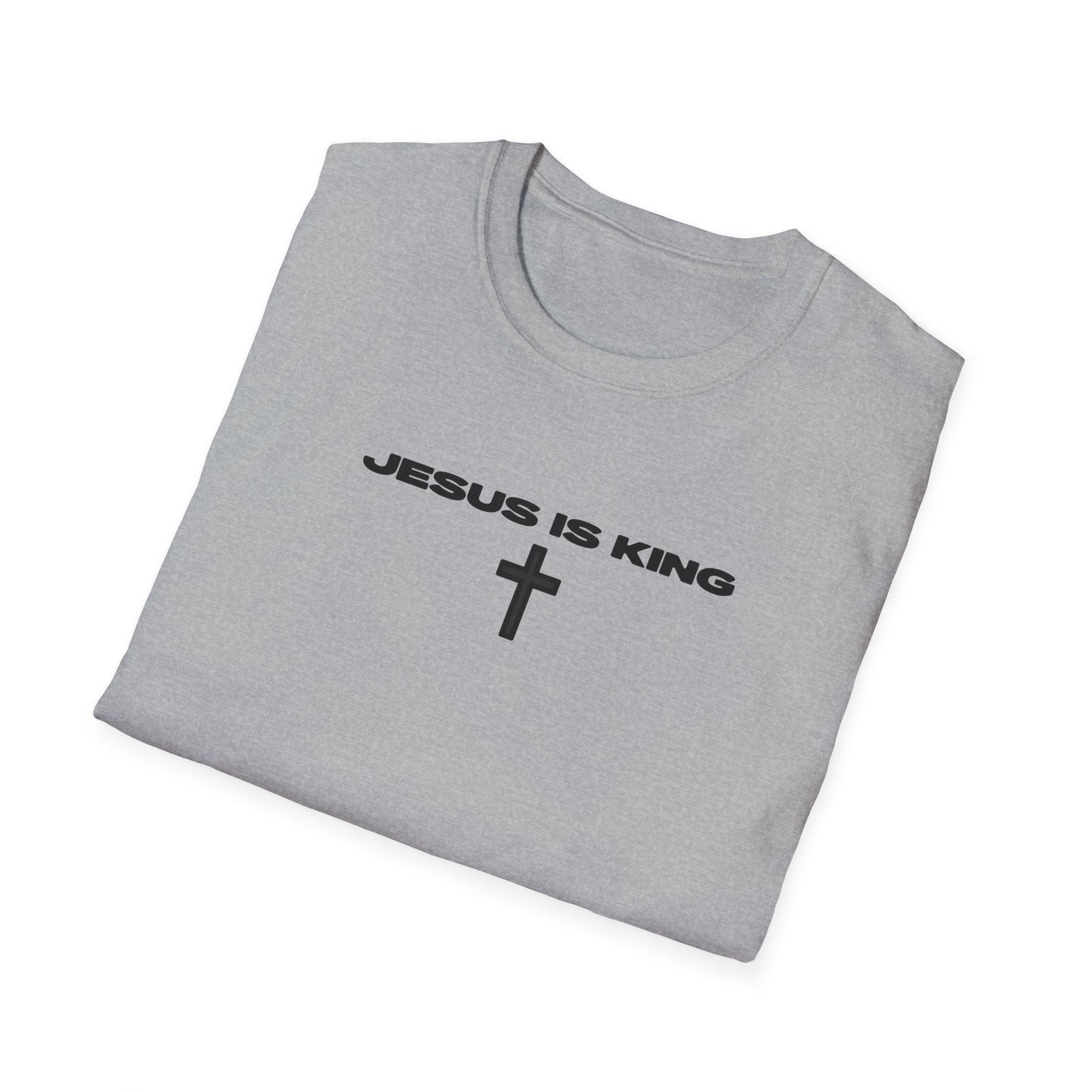 Jesus Is King T‑Shirt — Minimal Christian Cross Faith Tee