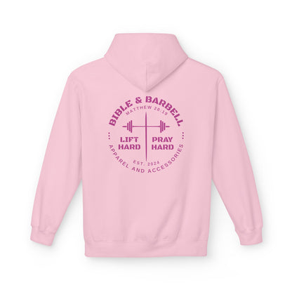 Bible & Barbell Pink Logo Hoodie