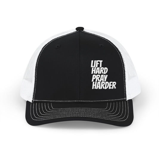 LIFT HARD PRAY HARDER Snapback Trucker Cap