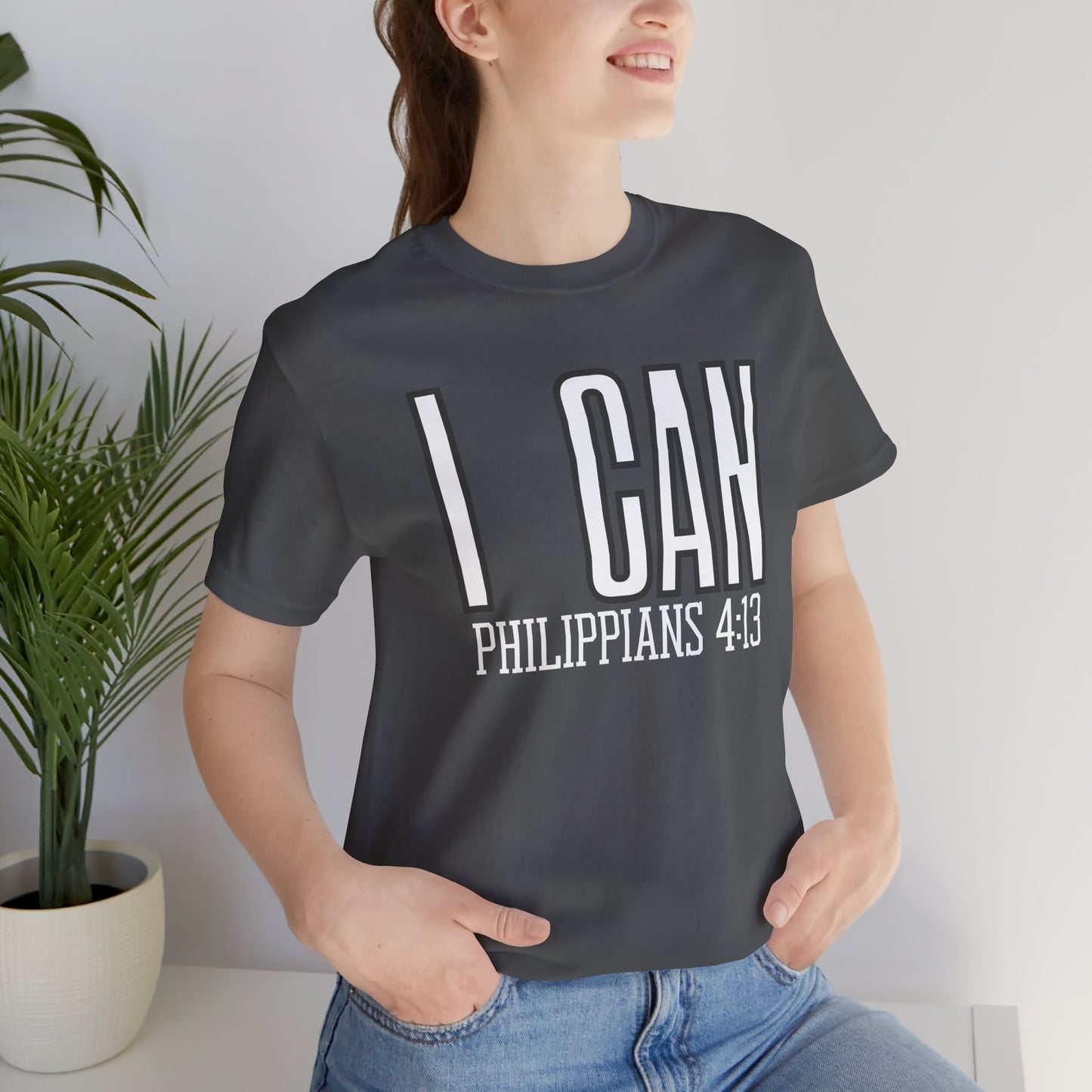 I Can - Philippians 4:13 Unisex Short Sleeve Tee