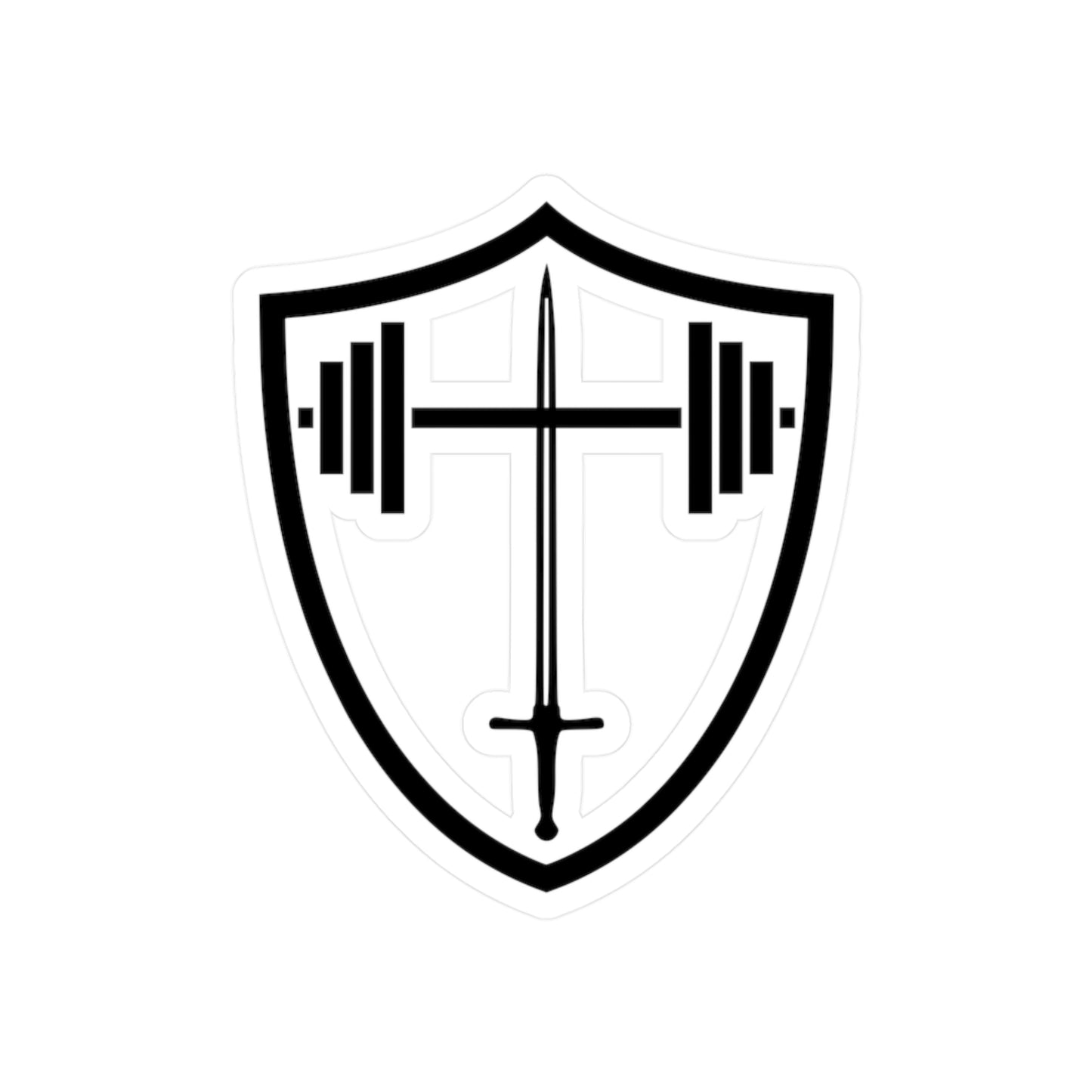Bible & Barbell Logo Vinyl Sticker — Gym Decal