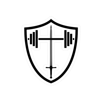 Bible & Barbell Logo Vinyl Sticker — Gym Decal