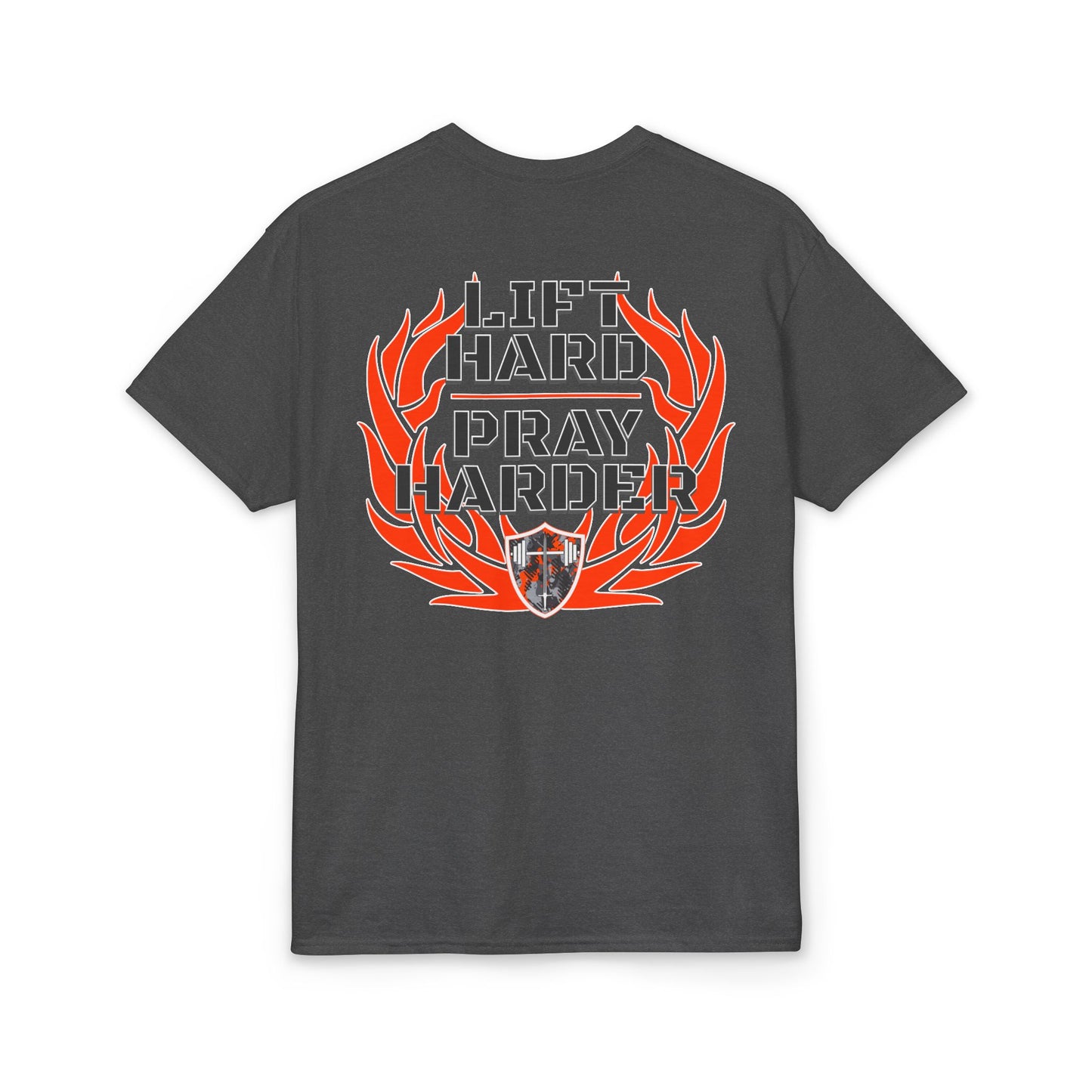 Lift Hard - Pray Harder T-Shirt — Fitness & Faith Motivational Tee