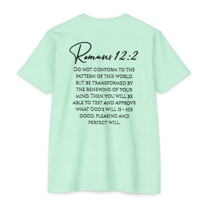 Inspirational Romans 12:2 Unisex T-Shirt, Faith-Based Apparel, Scripture Shirt