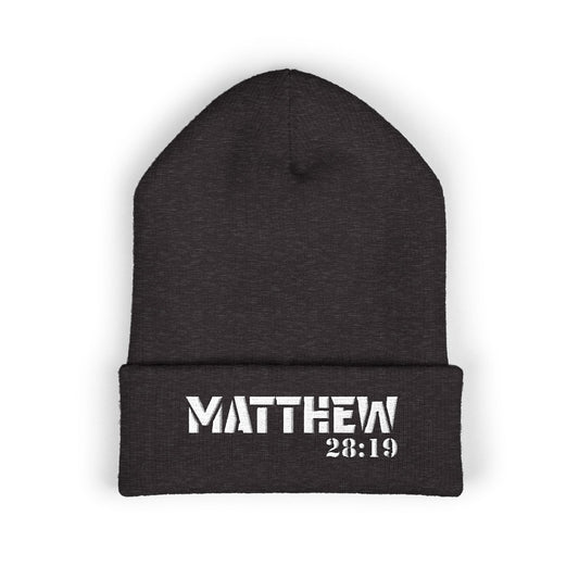 Matthew 28:19 Classic Cuffed Beanie (Embroidery)