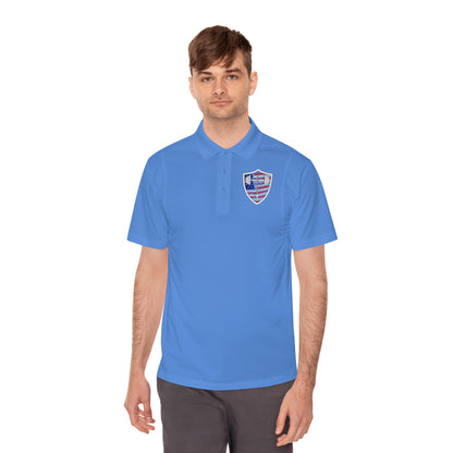 Men's Bible & Barbell Patriotic Logo Polo Shirt