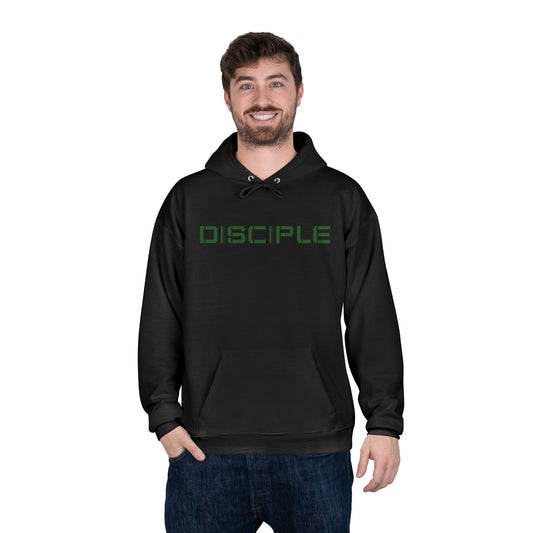 "DISCIPLE" Pullover Hoodie — Military Green Text