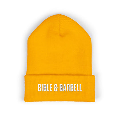 Bible & Barbell Embroidered Cuffed Beanie