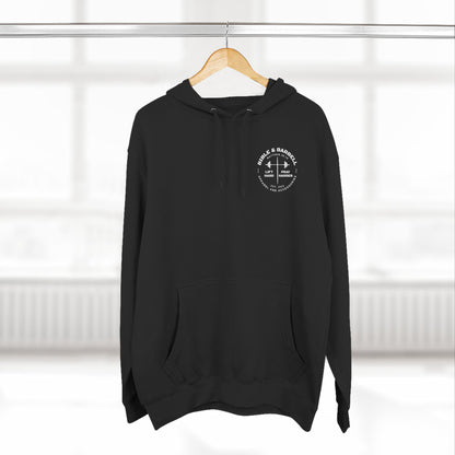Bible & Barbell Logo Fleece Hoodie | Fitness Gift | Gym Apparel | Christian Hoodie | Workout Wear