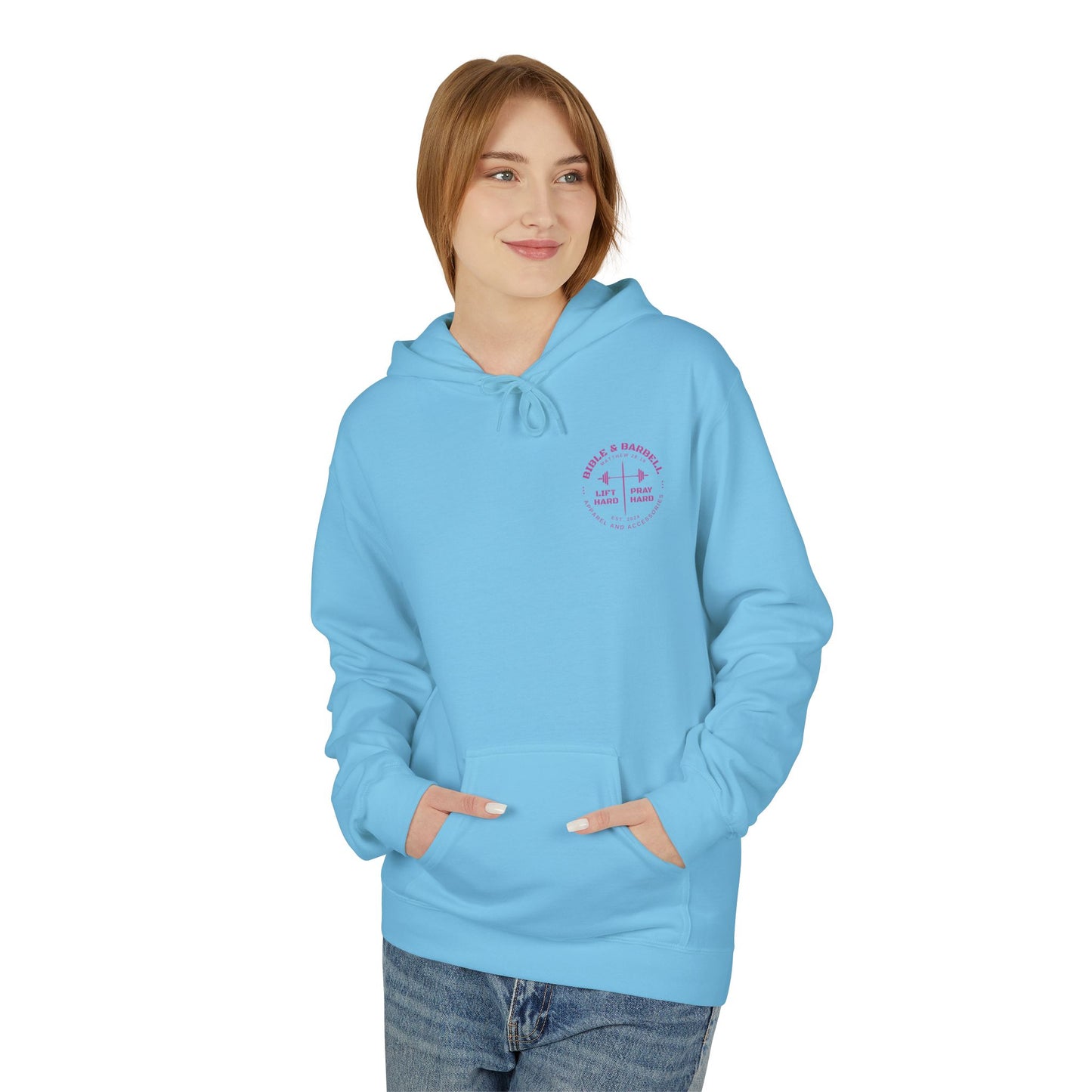 Bible & Barbell Pink Logo Hoodie