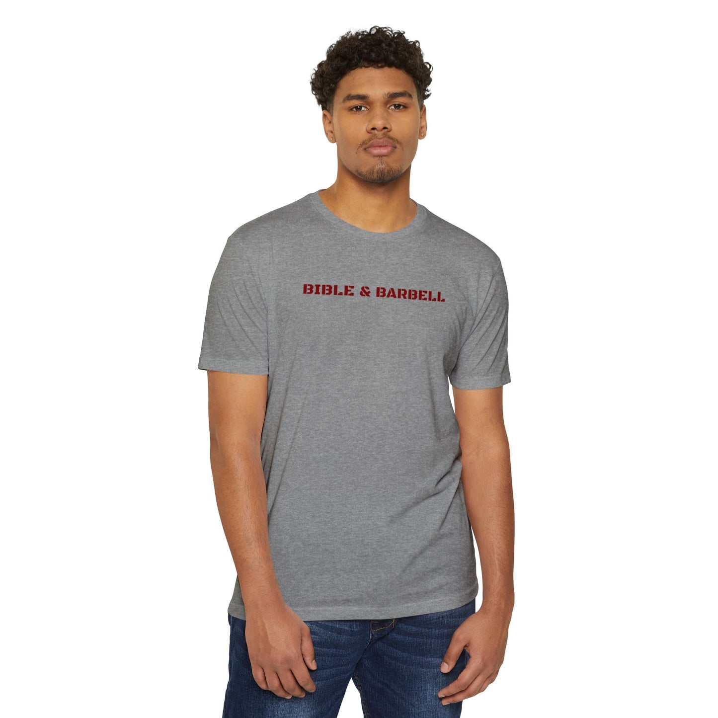 Bible & Barbell T-Shirt — 'This Is How I Fight My Demons' Fitness Faith Tee