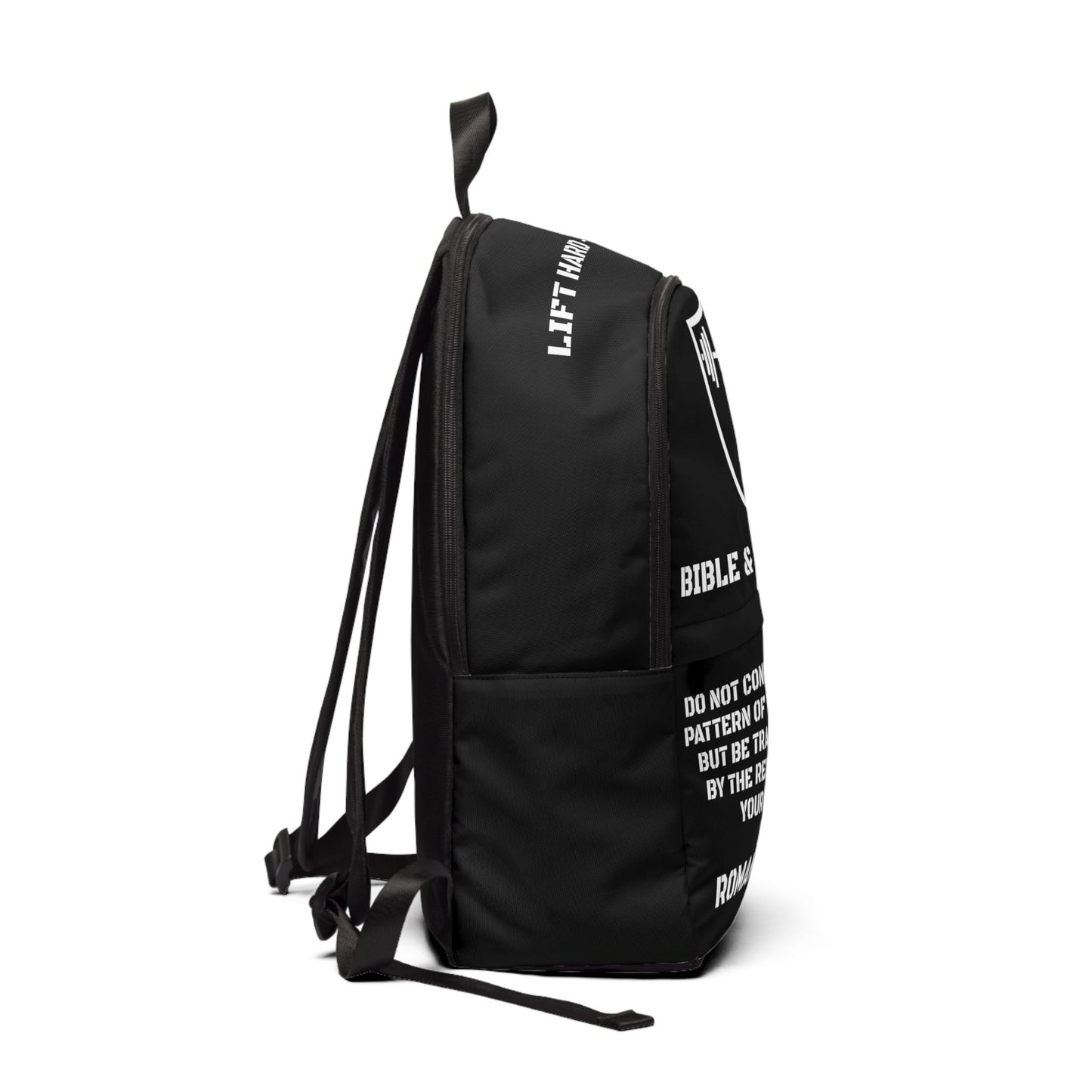 PERSONALIZED Bible & Barbell Backpack — Christian Fitness Gym Bag