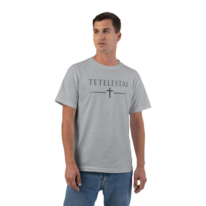 TETELESTAI - "It Is Finished" - Cross Minimalist Christian Tee